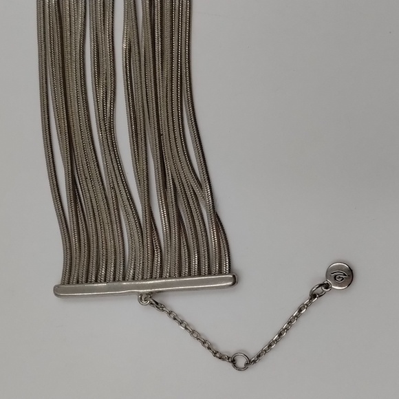 Silverstone Cuff Bracelet Multi row style adjustable - Picture 3 of 10